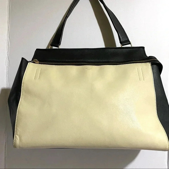 Celine bicolor medium edge shoulder bag - Picture 10 of 11